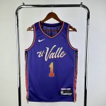 NBA 1 Booker Phoenix Suns 23-24 city Maillot Violet imprimé